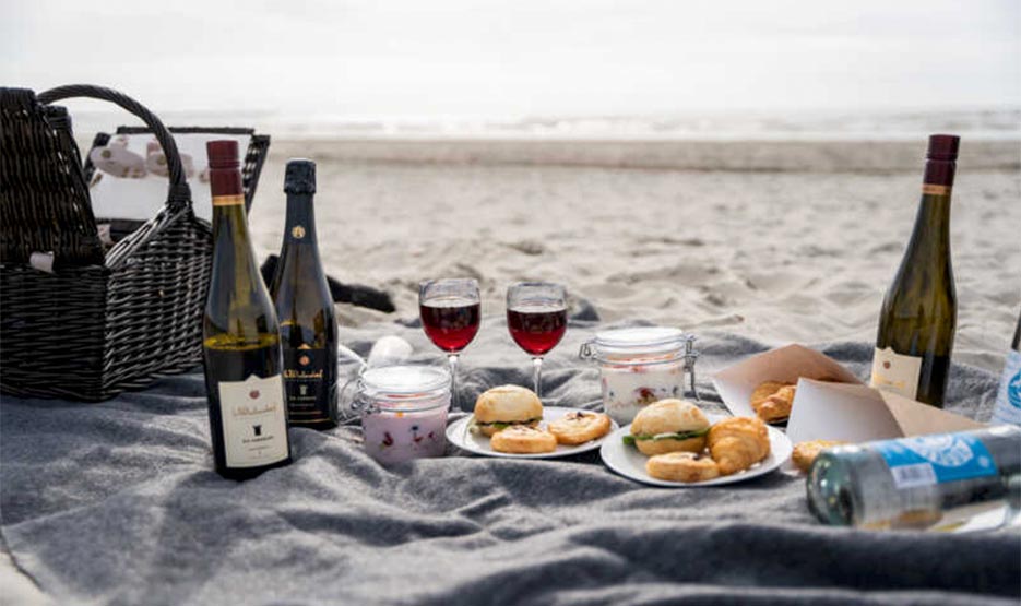 Sandburg-Picknick-02 Cocktail vor Sonnenuntergang